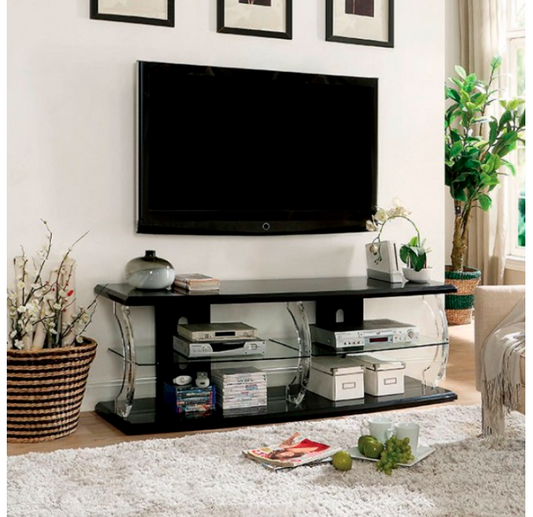Ernst Contemporary Black Living Room 60" Tv Stand