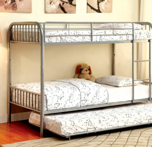 Rainbow Contemporary Metal Twin/Twin Bunk Bed
