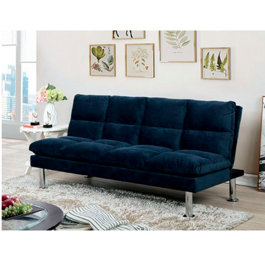 Saratoga Contemporary Navy Living Room Futon Sofa
