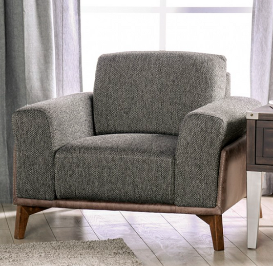 Kloten Mid-century Modern Gray Living Room Chair