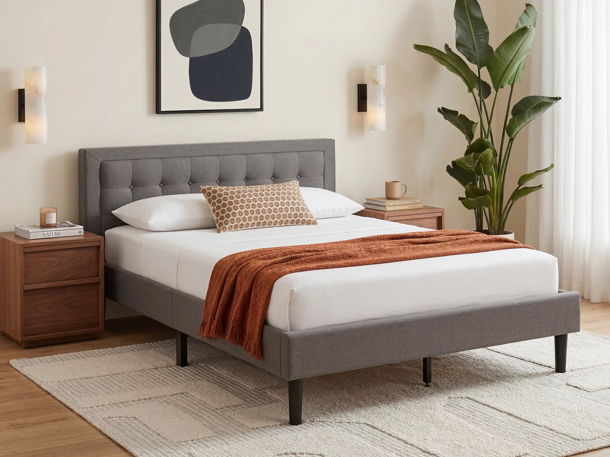 Nectar Mornington Upholstered Bed Frame with Headboard