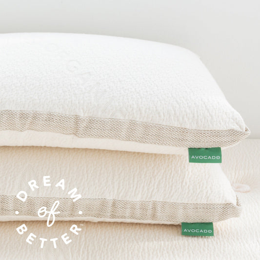 Avocado Molded Latex Organic Pillow