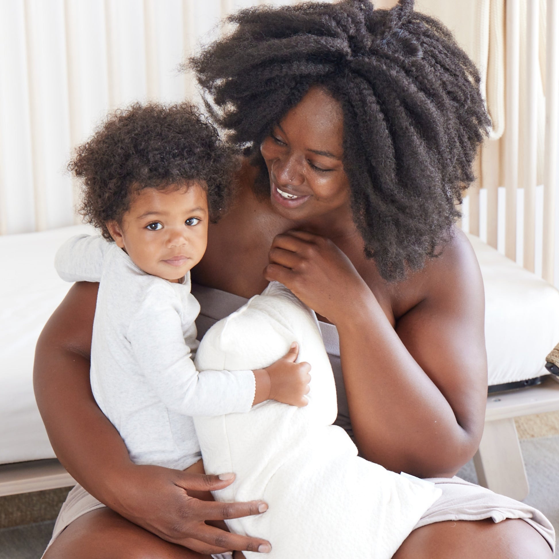 Organic Toddler Pillow with child