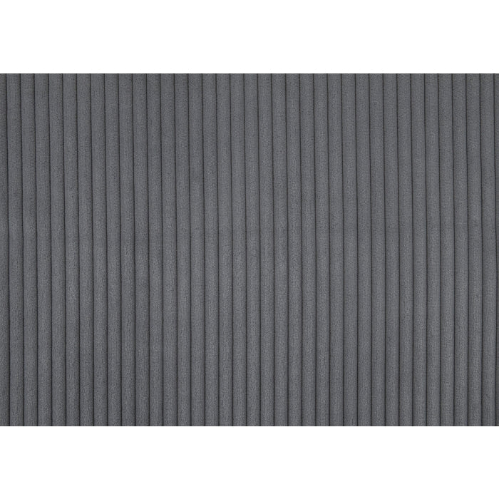 Light gray corduroy power lift recliner chair fabric closeup