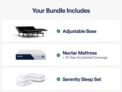 Nectar Premier Adjustable Bed and Mattress Set