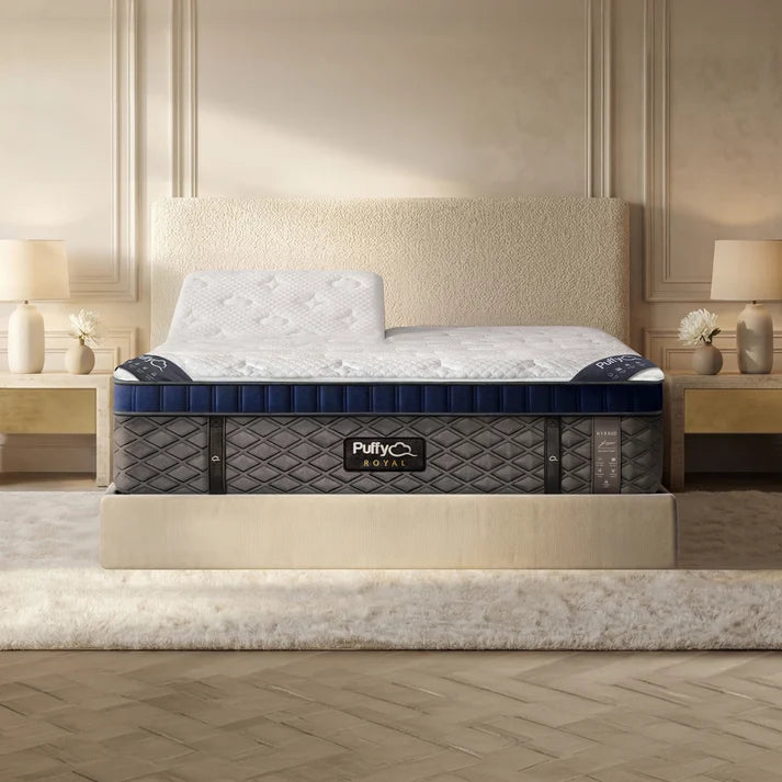 Puffy Royal mattress on a bed in a bedroom setting