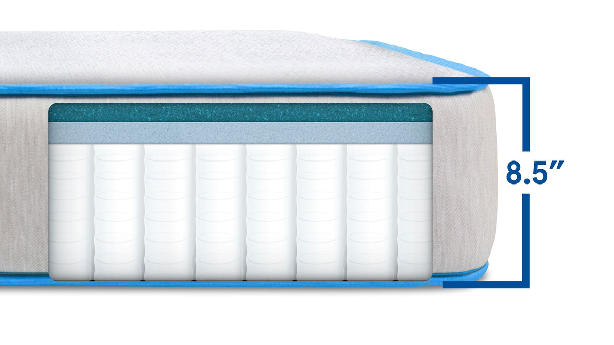 Bear Cub Kids Mattress foam and coil layers with 8.5-inch profile
