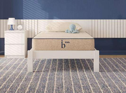 Birch Kids Natural Mattress in a bedroom