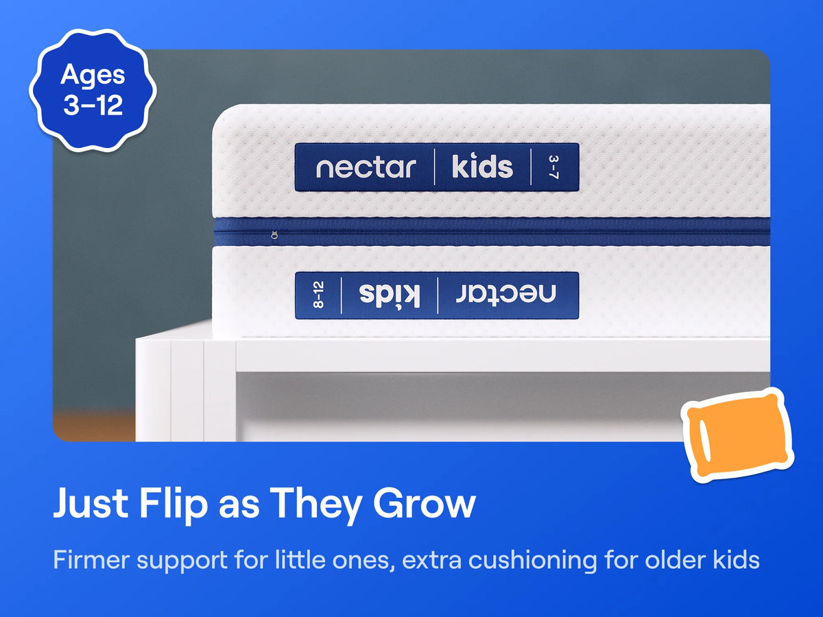 Nectar Kids Mattress two-sided design for growing children