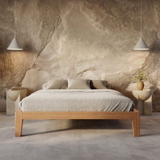 Puffy Capri Bed Frame - Front - Natural