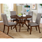 Abelone Rustic Walnut/Gray Round Dining Table
