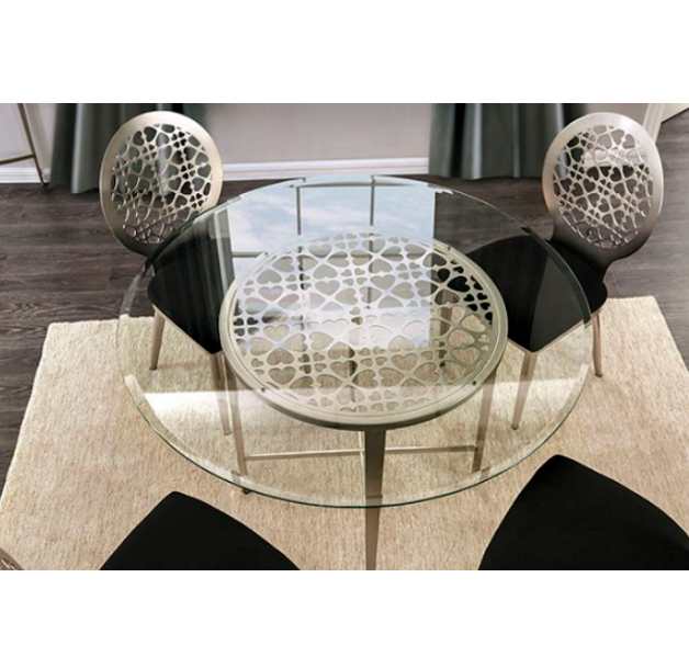 Abner Contemporary Silver Round Table