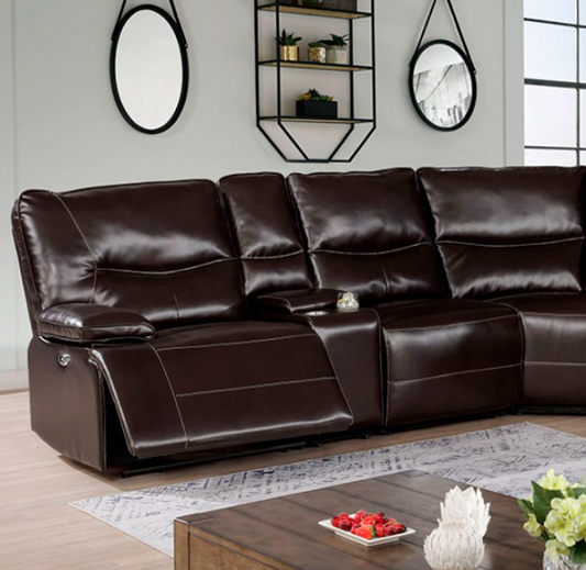 Alayna transitional Dark Brown Living Room Sectional