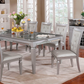 Alena Transitional Silver Dining Table