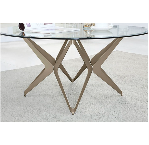 Alvise Contemporary Champagne Living Room Coffee Table