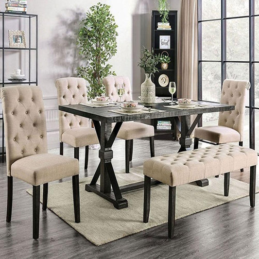 Alfred - Rustic - Antique Black - Dining Table