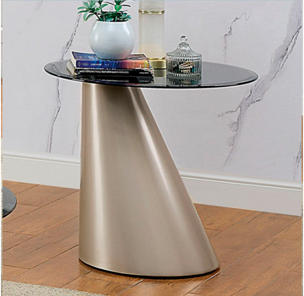 Aumsville Contemporary Champagne Living Room End Table