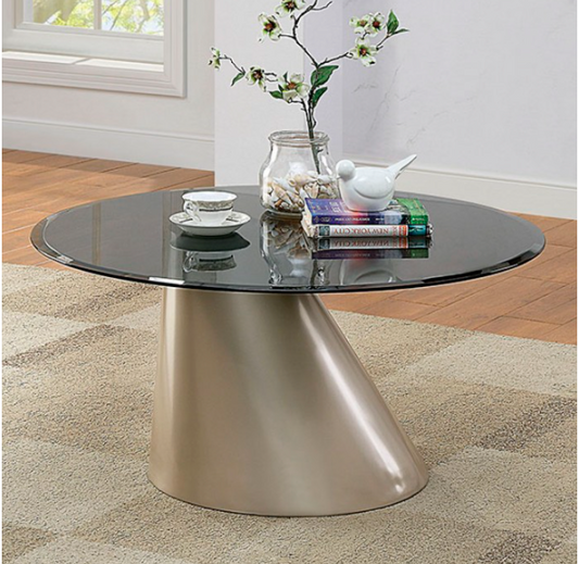 Aumsville Contemporary Champagne Living Room Coffee Table
