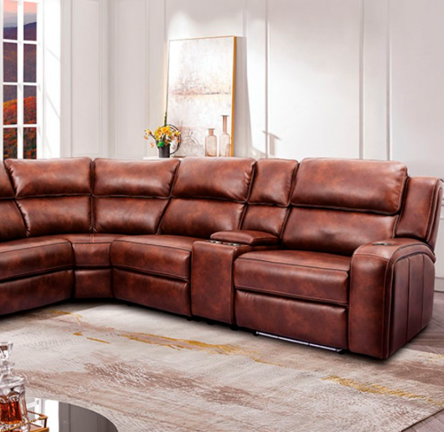 Callie Transitional brown Living Room Sectional