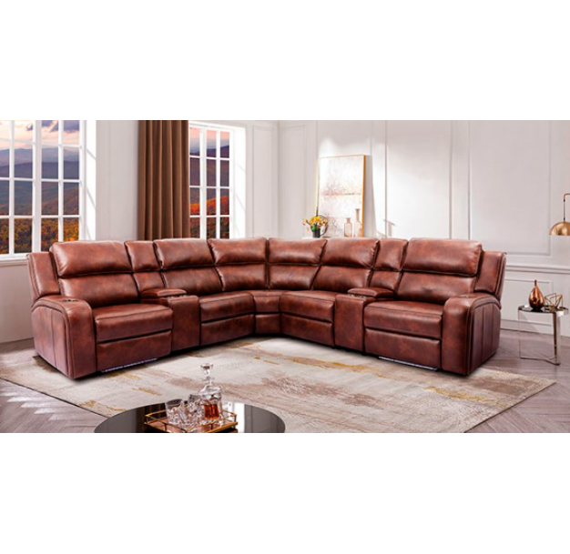 Callie Transitional brown Living Room Sectional