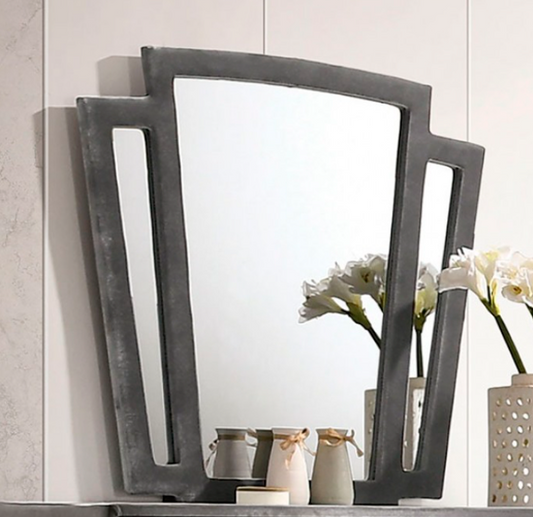 Carissa Transitional Gray Mirror