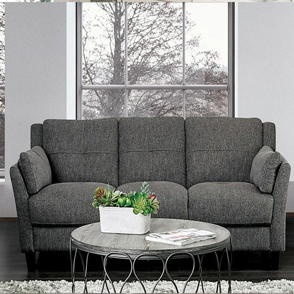 Yazmin Transitional gray Living Room Sofa