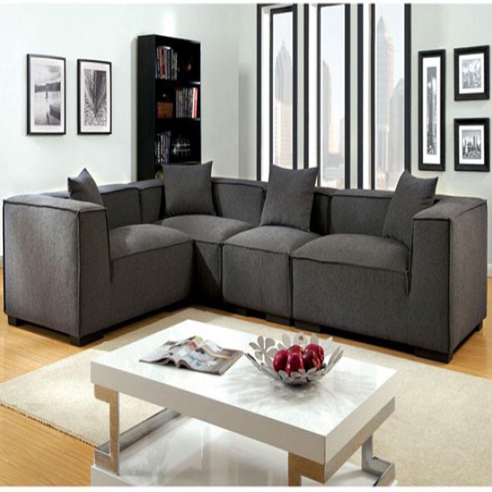 Langdon Contemporary Gray Living Room RIGHT CHAIR 
