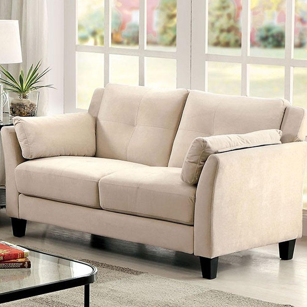 Ysabel contemporary Beige Living Room Love Seat