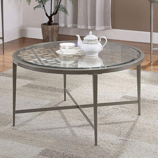 Freja Contemporary Silver Living Room Coffee Table