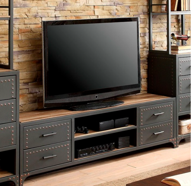 Galway Industrial Gray Living Room TV Stand