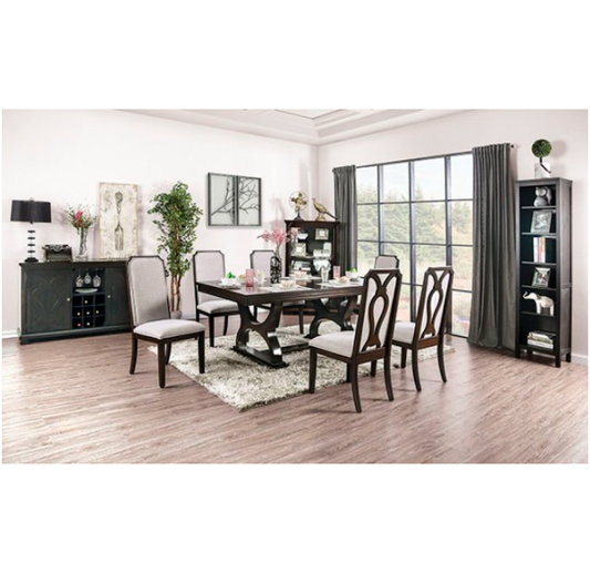 Gillam Transitional Espresso Dining Table