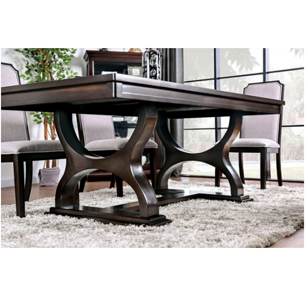 Gillam Transitional Espresso Dining Table