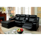 Hardy Transitional Black Living Room Sectional Console