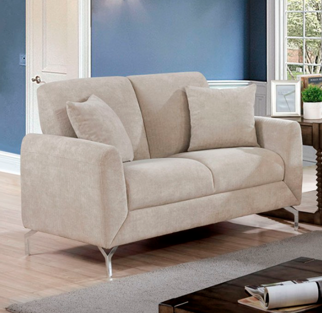 Lauritz Transitional Brown Living Room LoveSeat