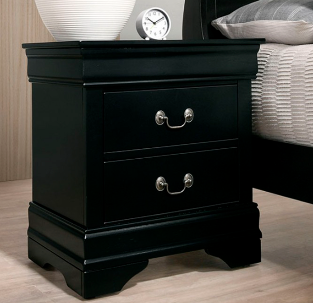 Louis Philippe Transitional Black Night Stand