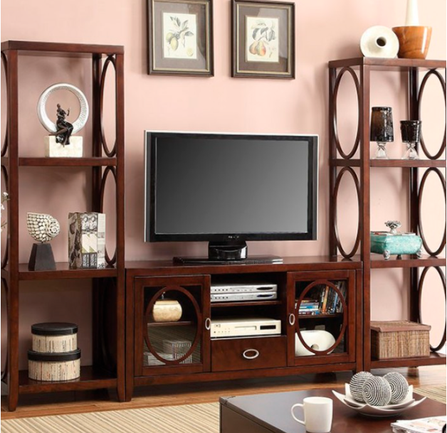 Melville Transitional Cherry Living Room Tv Console
