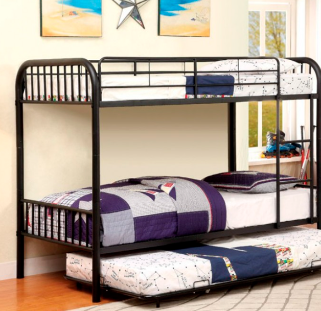 Rainbow Contemporary Metal Twin/Twin Bunk Bed