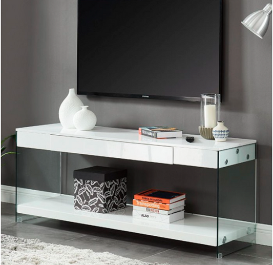 Sabugal Contemporary White Living Room Tv Stand