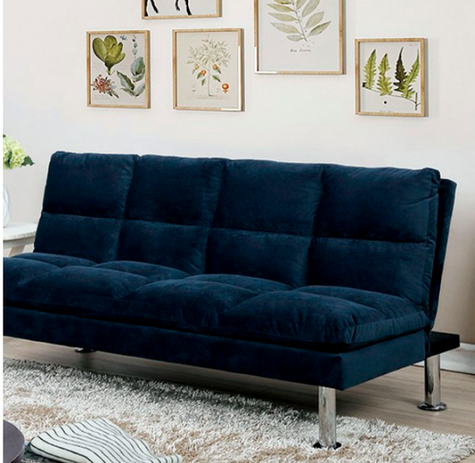 Saratoga Contemporary Navy Living Room Futon Sofa
