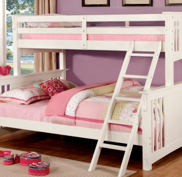 Spring Creek Cottage White Twin Xl/Queen Bunk Bed