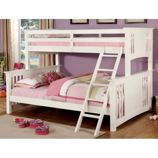 Spring Creek Cottage White Twin/Full Bunk Bed