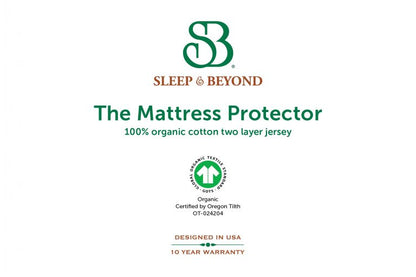 Organic Cotton Waterproof Mattress Protector - Hypoallergenic Cotton