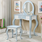Deana - Contemporary Style - White - Vanity Table Set