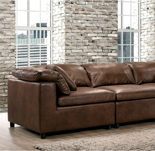 Tamera Contemporary Brown Living Room Sofa