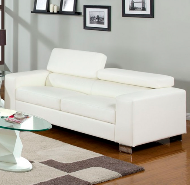 Makri Contemporary Style White Living Room Sofa